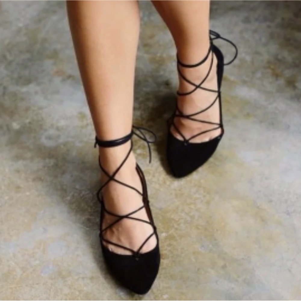 Nine West Signmeup Lace-Up Ballerina Flats